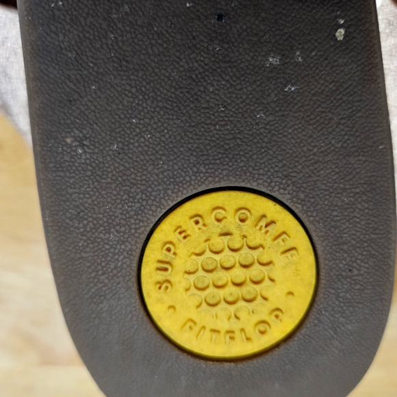 FitFlop Womens Rose Gold leather Thong Sandals Size 10 Style E18-323 - Picture 5 of 7